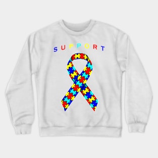 Autism Awareness Ribbon Crewneck Sweatshirt